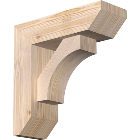 Westlake Slat Smooth Bracket w/ Offset Brace, Douglas Fir, 5 1/2"W x 16"D x 16"H